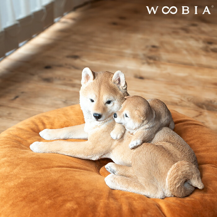 楽天市場】仲良し親子のわんこ《 柴犬 (13.8cm)》〔 WOOBIA ウービア