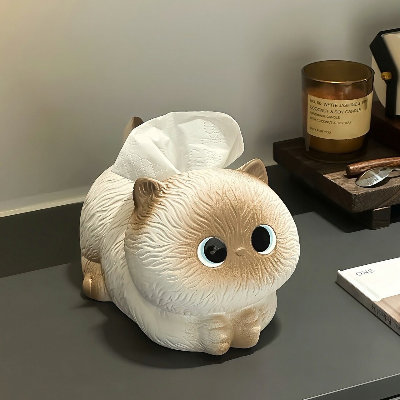 楽天市場】待ってるシャム猫 ティッシュケース 陶磁製 かわいい 猫