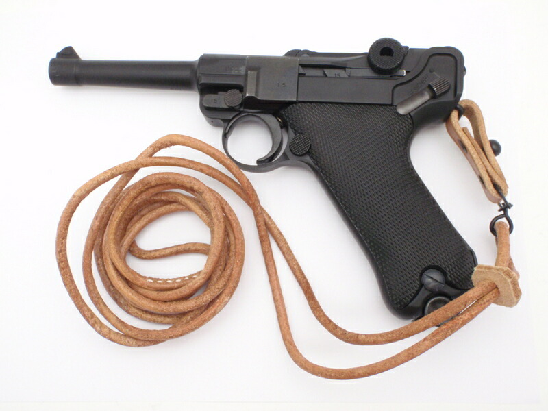 3点セット タナカ ドイツ軍 ルガー P08 HW ブローバック ガスガン 本革