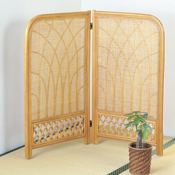 楽天市場】衝立 4連 ラタン パーテーション 籐家具 高さ150cm（ 送料