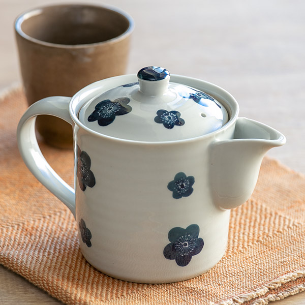 楽天市場】切立ポット 400ml 青小梅 茶こし付き 急須 ポット