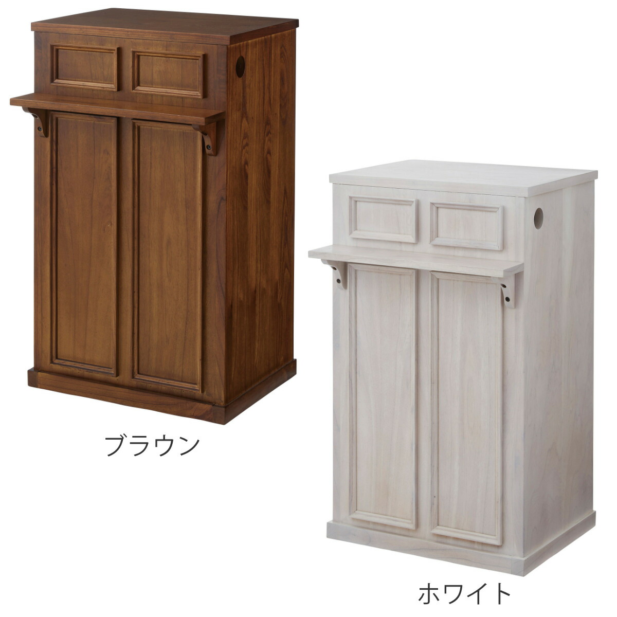 楽天市場】カウンター 天然木 背面収納 引出し付 幅60cm （ 間仕切り