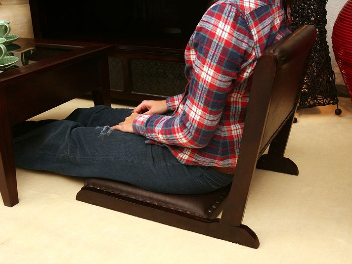 楽天市場】折り畳み 座椅子 革 レザー 和モダン 和室 和風 折りたたみ