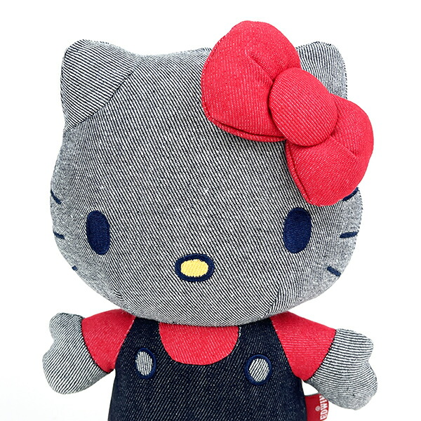 サンリオ ハローキティ EDWIN ぬいぐるみ S インテリア デニム ネイビー