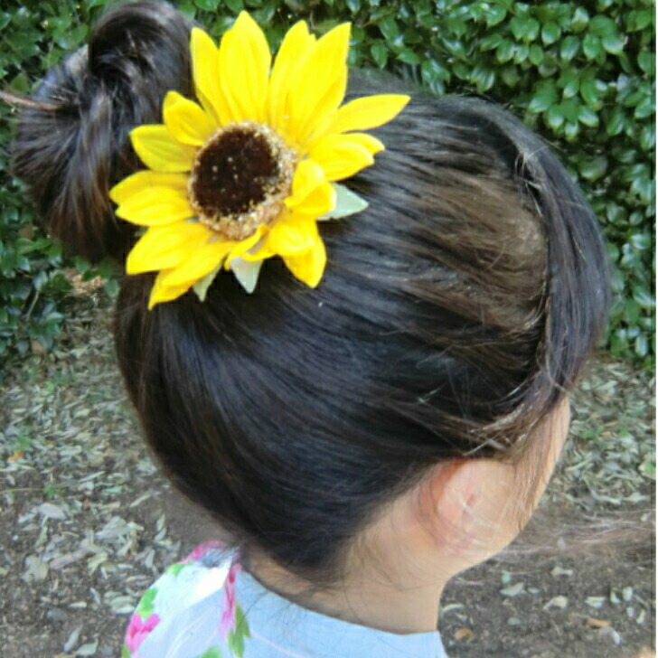 楽天市場】【 ヘアクリップ キッズ 】ひまわり ヘアクリップ 大 (1コ