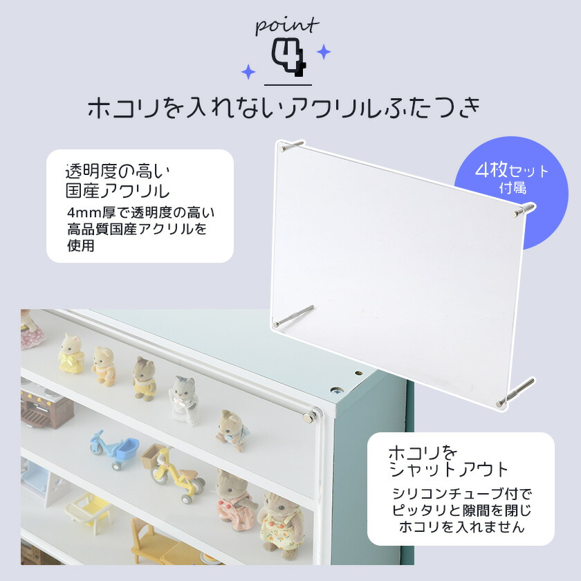 超薄型壁面ラックダブルタイプ/アクリルふたつき その他 CUBE BOXα
