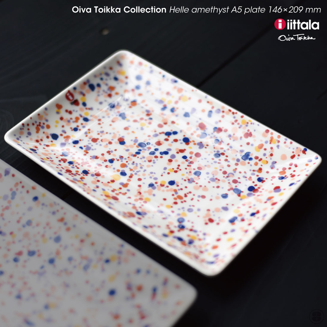 iittala/イッタラ/Oiva Toikka Collection/Helle amethyst/A5 plate