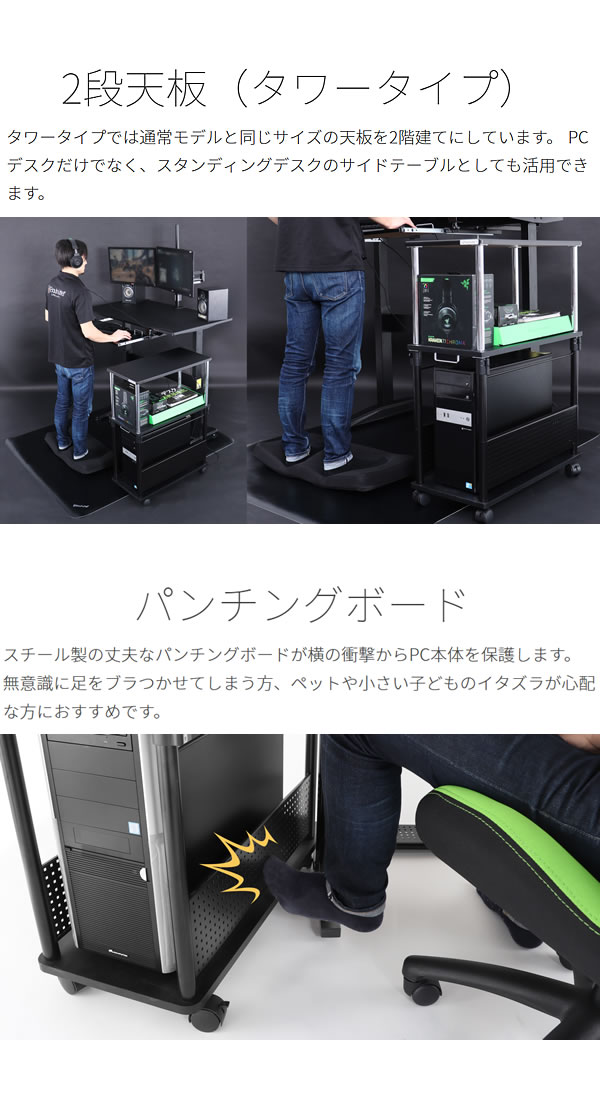 楽天市場】Bauhutte バウヒュッテ ゲーミングデスク 昇降式L字デスク