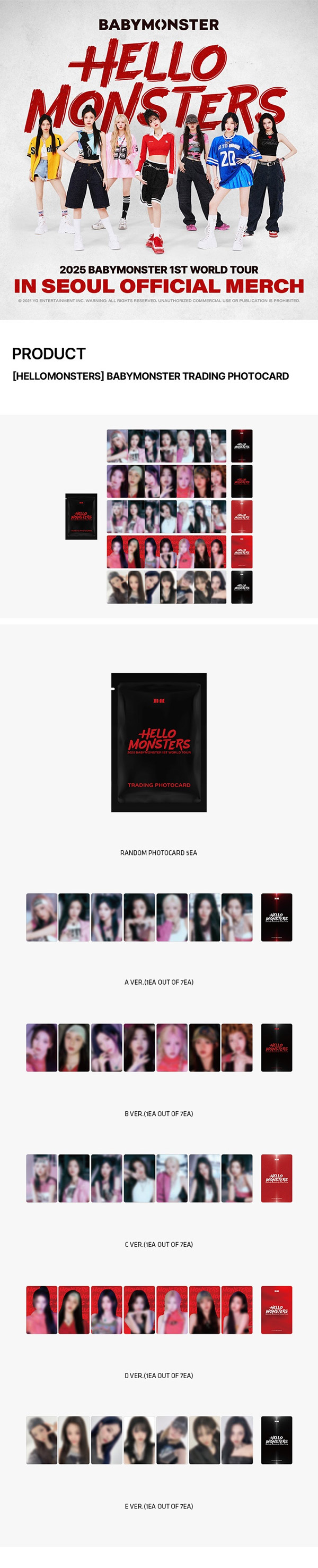 楽天市場】BABYMONSTER [ TRADING PHOTOCARD ] 2025 HELLO MONSTERS IN