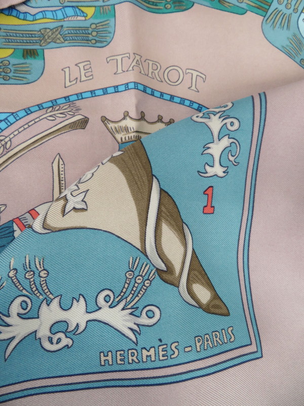 HERMES】【LE TAROT】【フランス製】エルメス『カレ90 タロットカード