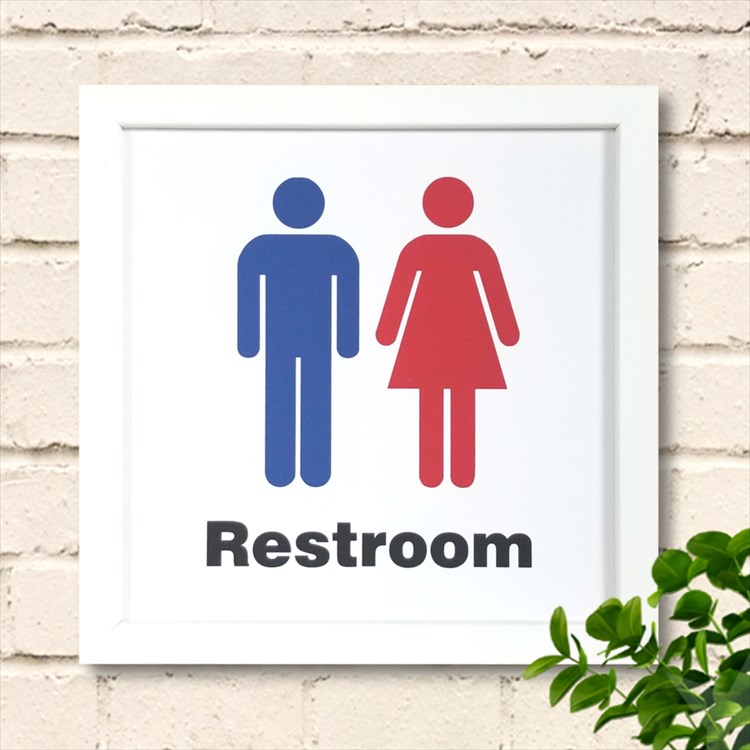 楽天市場】【現品限り】 トイレ看板 キャンバスアート22 トイレ