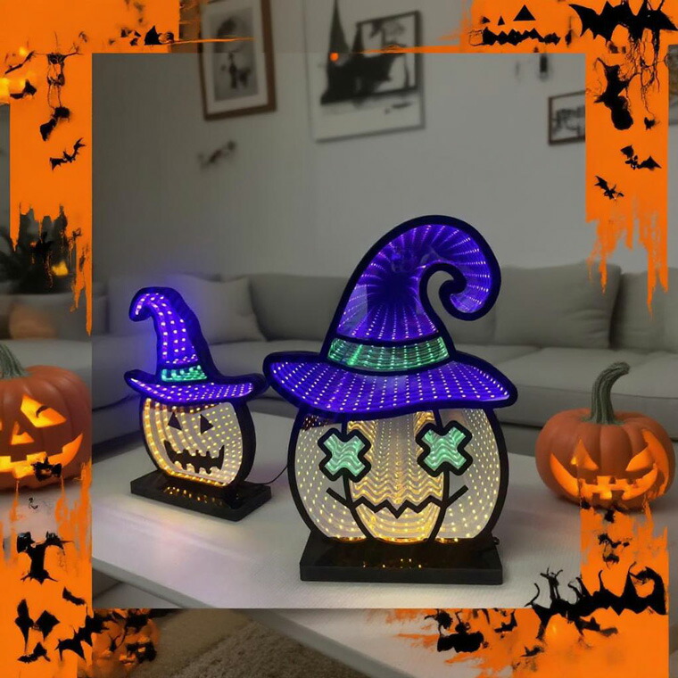 楽天市場】ハロウィン LED 無限 ミラーライト (インフィニティミラー
