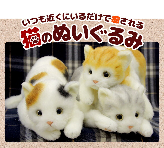 楽天市場】＼特典あり／猫のぬいぐるみ 58cm [本物みたいな リアル
