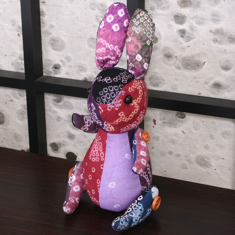 有松絞り うさぎ いぐさ人形 ぬいぐるみ かわいい インテリア：つゆ