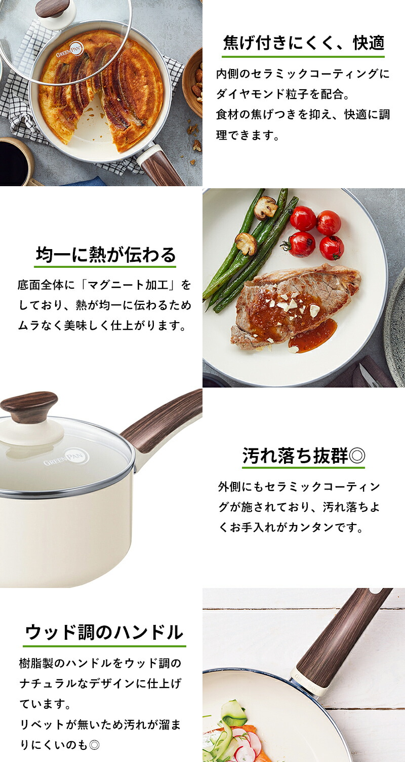 楽天市場】GREENPAN 【 ウッドビー フライパンセット 】 4点セット