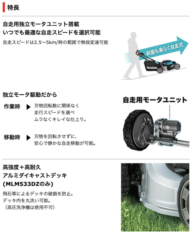 楽天市場】【大型商品】【正規店】 マキタ 充電式芝刈機 MLM533DZ 本体