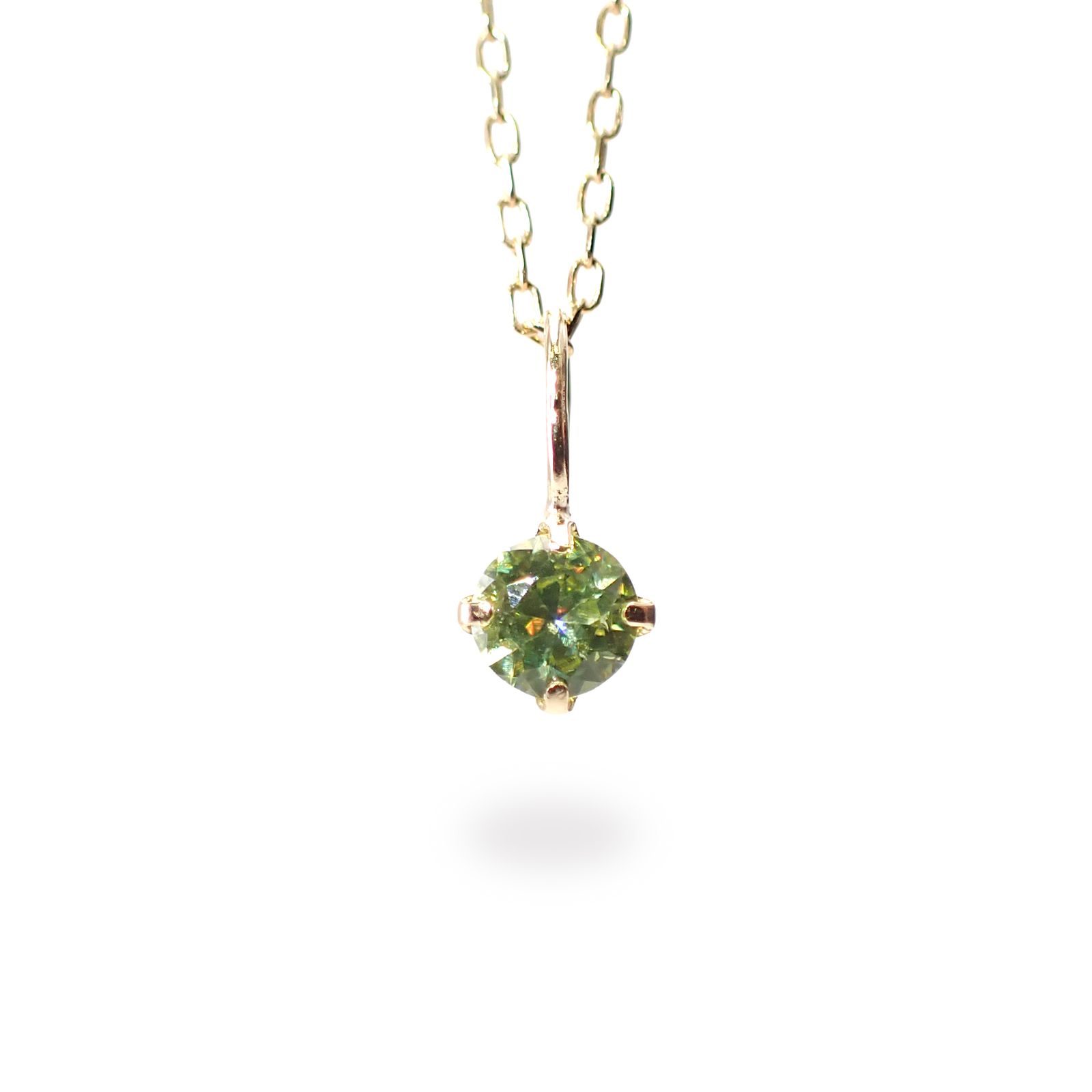 ◇K18 Petitデザイン限定品◇一粒石ジュエリー | スフェーン 3.5mm