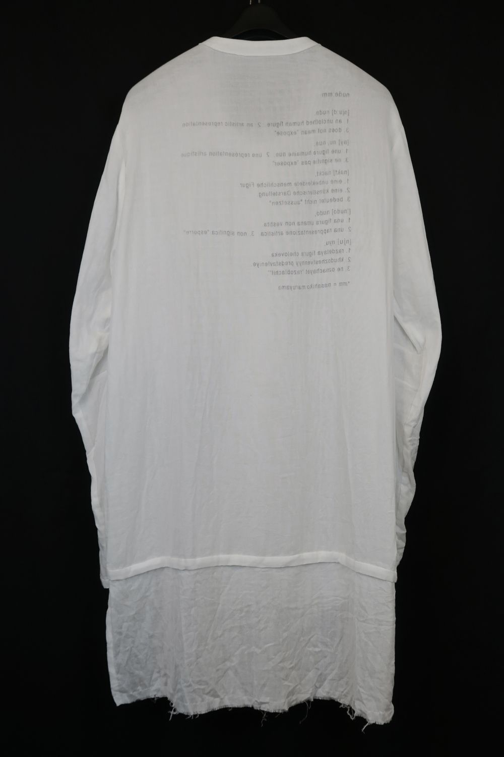 nude:masahiko maruyama - Round Neck Reversible Gauze Shirt