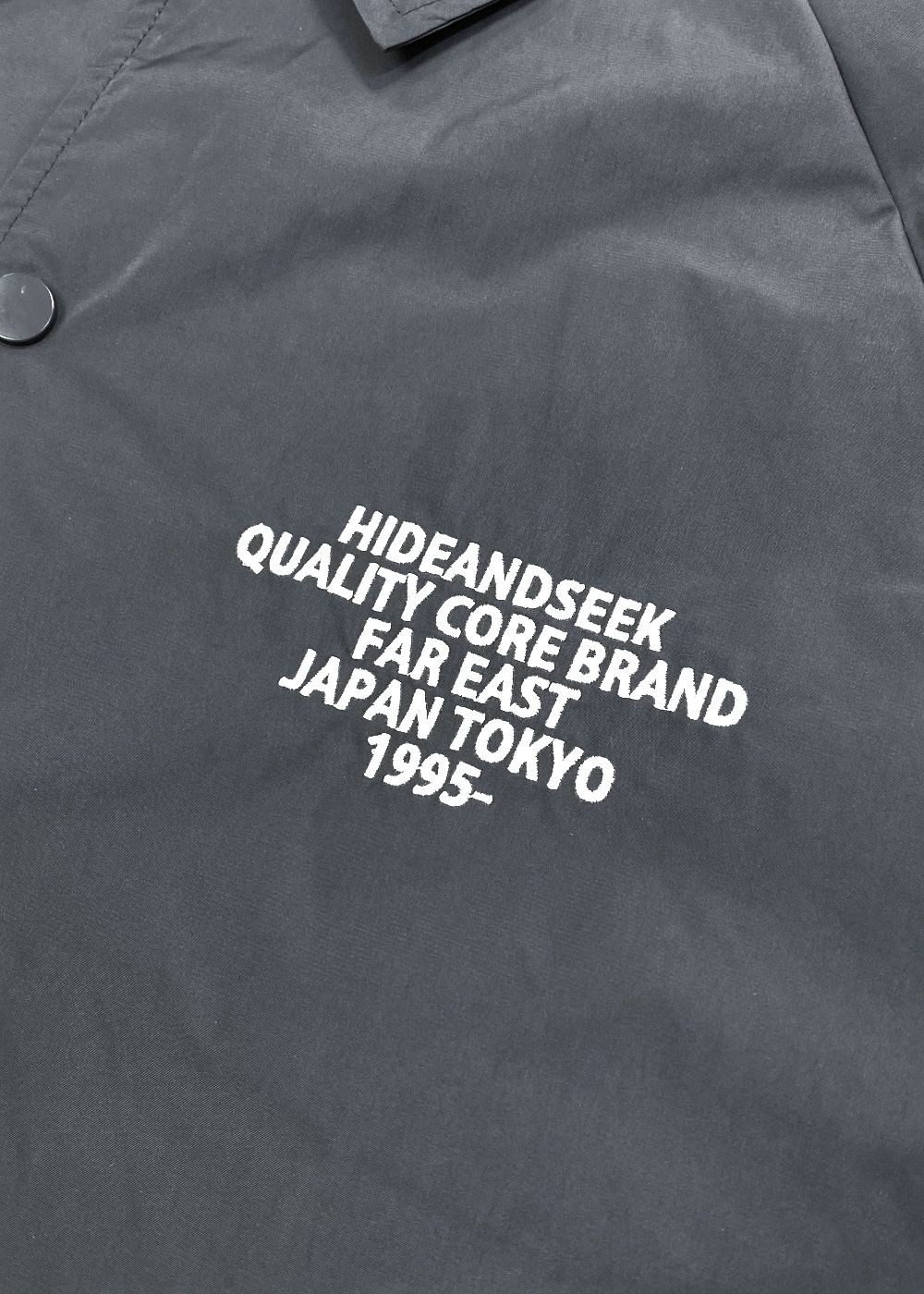 HIDE AND SEEK - Coaches Jacket (CHARCOAL GRAY) / ナイロン コーチ