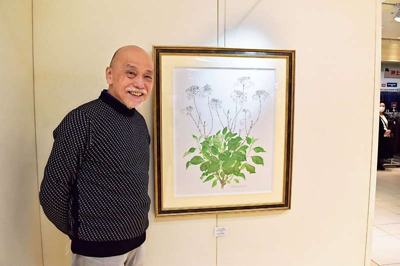 玉村豊男さん、水彩画の新作 ヴィラデストの四季の花々表現 都内で絵画