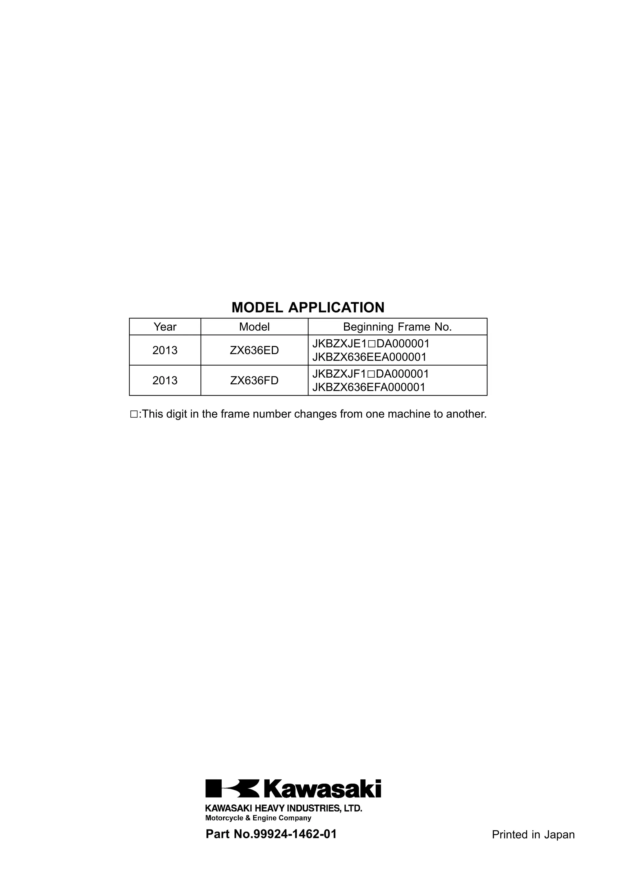 2013 kawasaki zx636 fd service repair manual | PDF