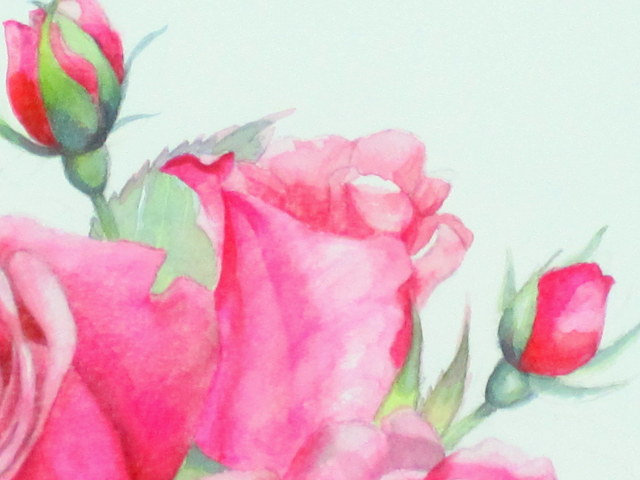 絵画専門店munay（ムナイ）・志村好子「薔薇」水彩画・4号