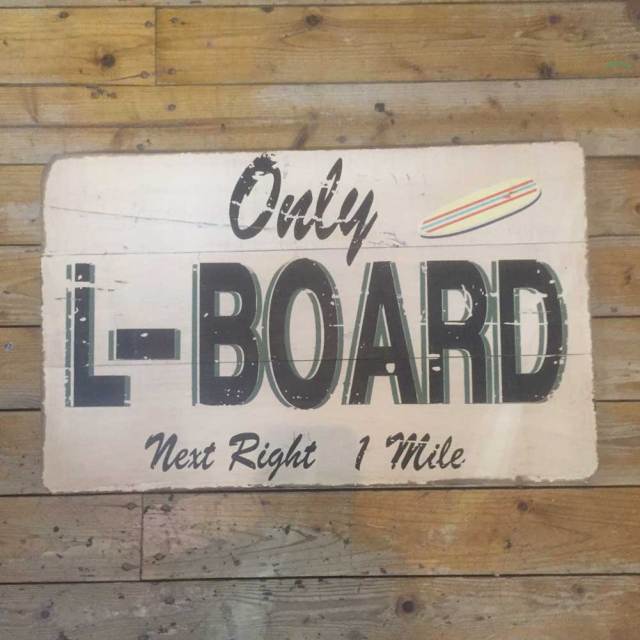 アンティーク ウッド サインボード only L-BOARD/ウッドプレート 看板