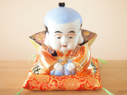 九谷焼 5号福助 盛 布団付 九谷焼マルヨネ 陶芸窯和陶房