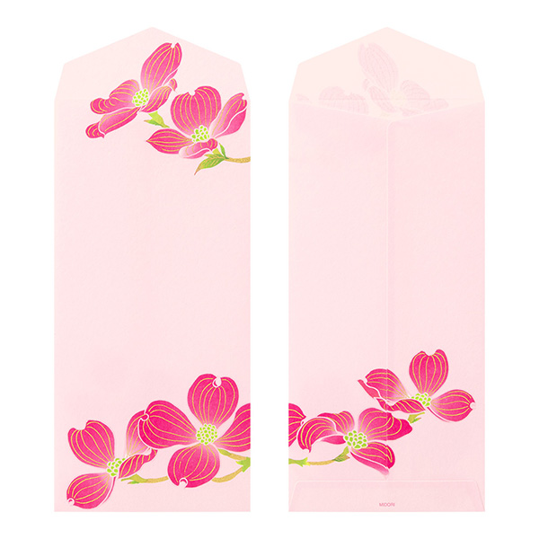 封筒｜紙シリーズ｜封筒 シルク 花水木柄(87098006)｜ミドリオンライン