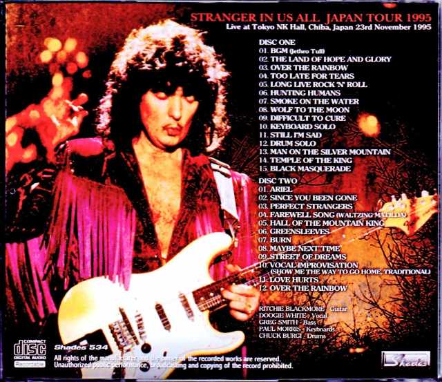 Ritchie Blackmore's Rainbow レインボー/Chiba,Japan 1995