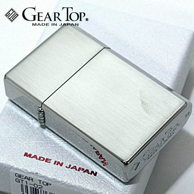 GEAR TOP ギアトップ 無地 ニッケルサテン フリントオイルライター GT1