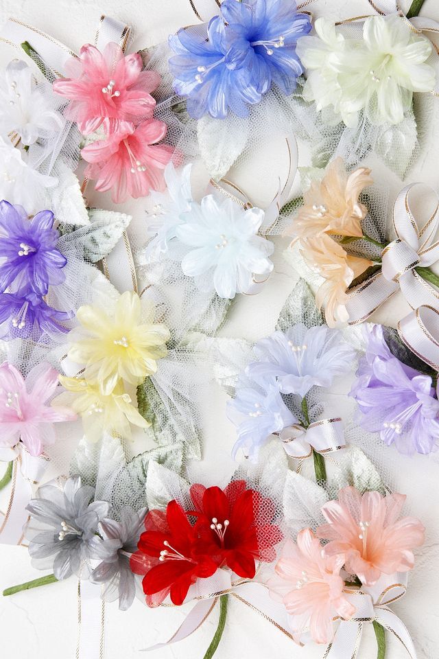 アートフラワーパーツ・染花 ・布花】シェリー／アプリコットオレンジ