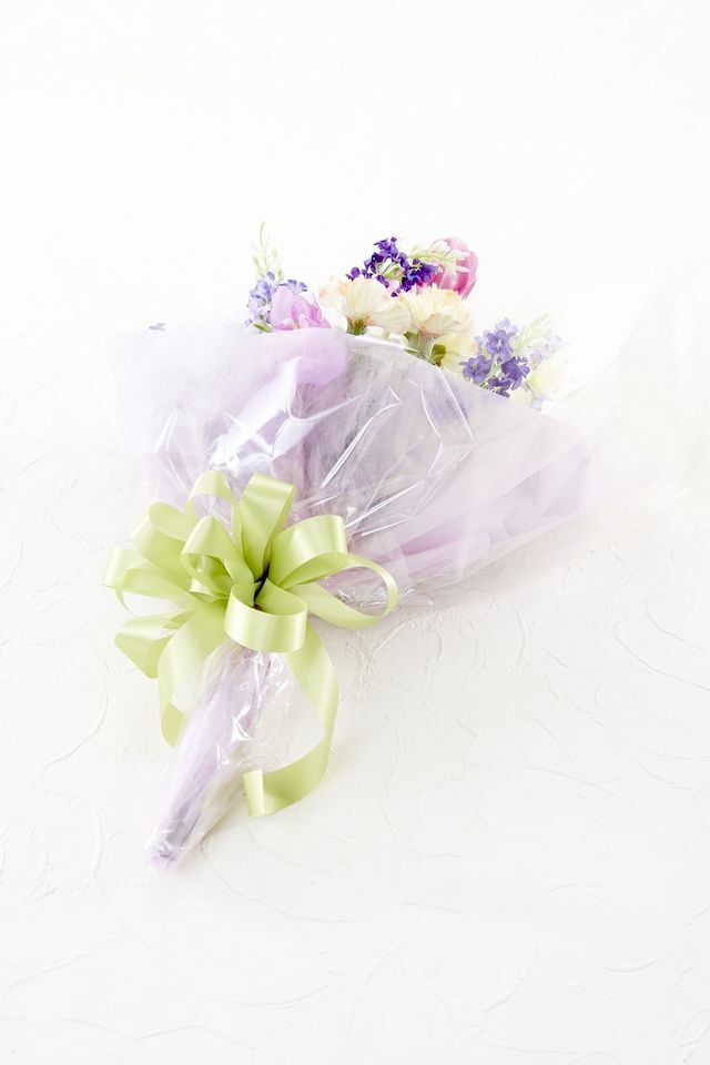 贈答・贈呈用花束・造花花束・花束ギフト】スイートピーとチューリップ