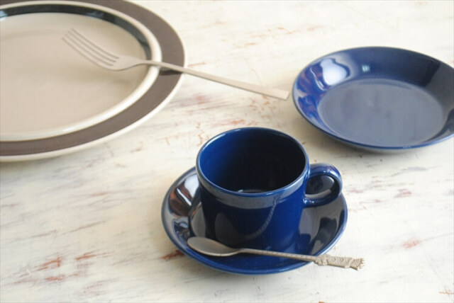 ARABIA/iittala Teema カップ＆ソーサー 廃盤色 ダークブルー ティーマ