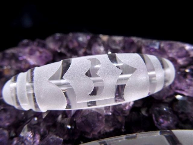 水晶天珠 大鵬鳥天珠 たいほうちょうてんじゅ 最大長さ約36mm-38mm 1個