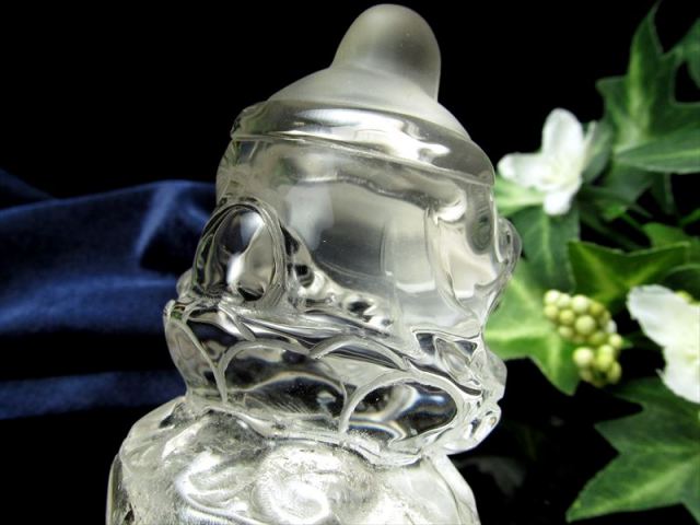極上彫刻置物 ほんのりスモーキー 天然水晶 布袋尊 彫刻置物 LED発光の