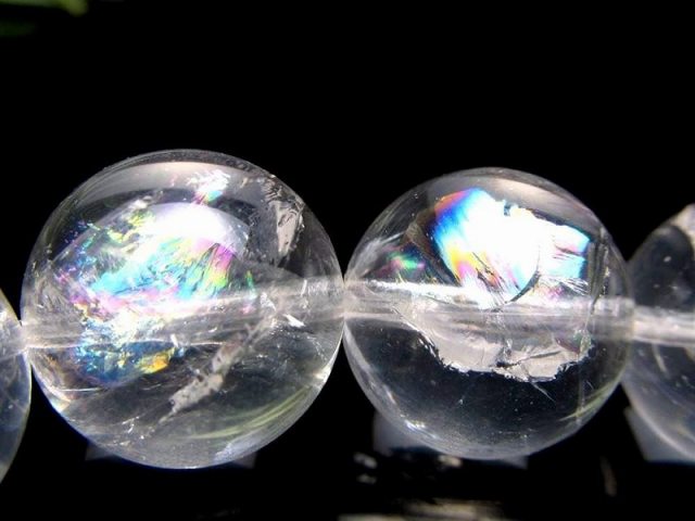 ○透明感抜群【アイリスクォーツ（虹入り水晶）ブレスレット】10mm