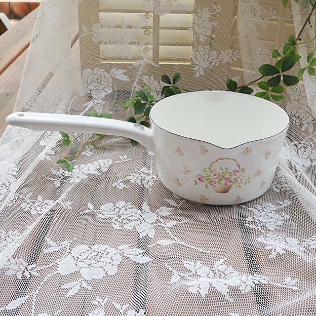 イマン ローズバスケット 両口ミルクパン【イマン＆マニー薔薇の雑貨の