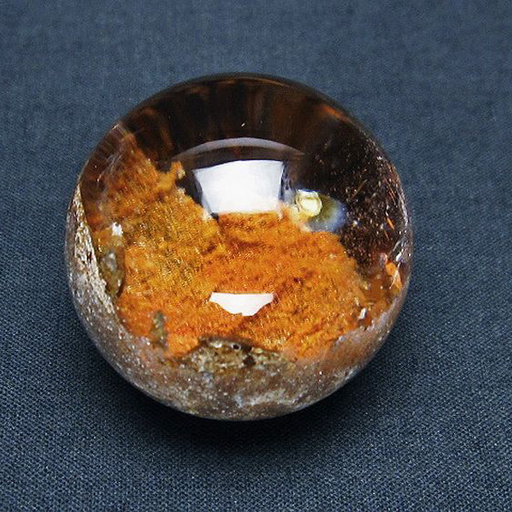 天然石 ガーデンクォーツ（庭園水晶）丸玉32mm[T100-4438]