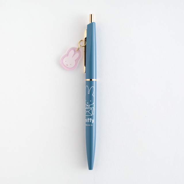カスタムボールペンと天使のチャーム【b004】 miffy チャーム付ボールペン<blue> BM-351 | デザインステーショナリー