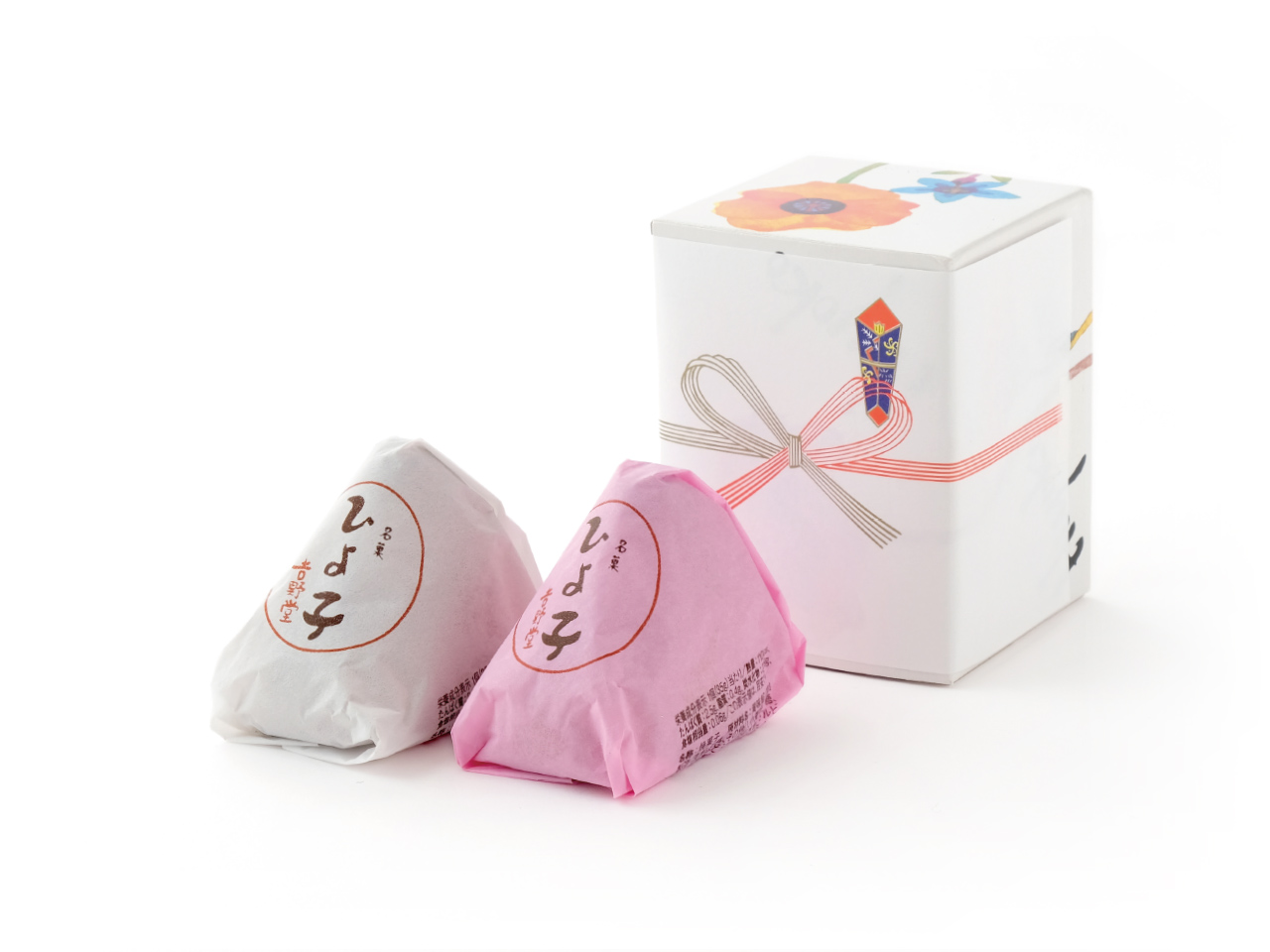 ひよこの形のお菓子「紅白ひよ子2個入」～公式ひよ子オンラインショップ