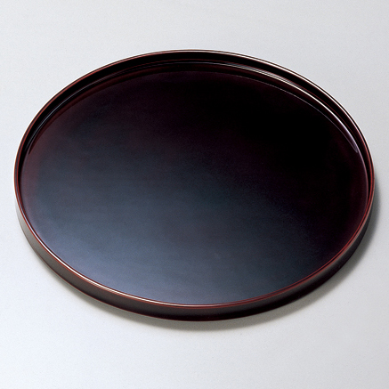 丸盆 10.0 洗朱/吟朱 木製 漆塗り トレー 12-10403/10404 漆器の井助