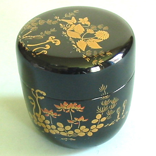 中棗 春野蒔絵 木製 漆塗り お茶道具【製造中止】 漆器の井助