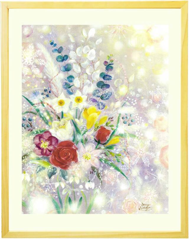 絵画 インテリア 「風花 ～kazahana～」 冬 玄関 風水 運気 リビング