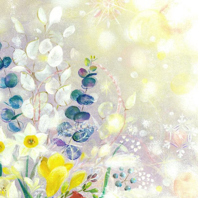 絵画 インテリア 「風花 ～kazahana～」 冬 玄関 風水 運気 リビング