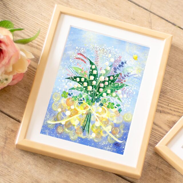 絵画 すずらん インテリア 「巡る幸せを花束に」 玄関 風水 運気
