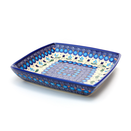 角皿・20×20cmポーリッシュポタリー(ポーランド食器)