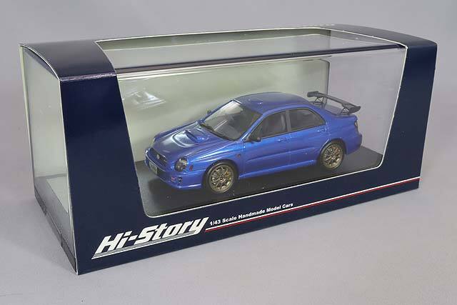 1/43 ハイストーリー インプレッサ S202 sti 2002 青 白 黄 ハイ
