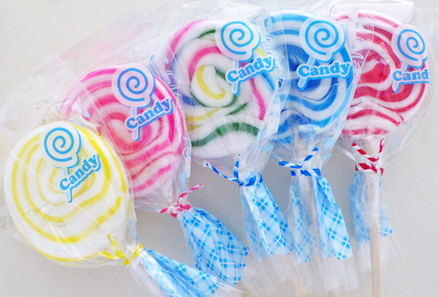 ペロペロキャンディ ミックスカラー(虹色)のみ 40本セット 送料無料