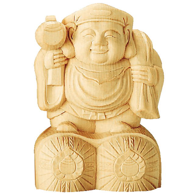 総白木 大黒天 2.0寸～5.0寸 | 激安仏壇仏具の販売なら